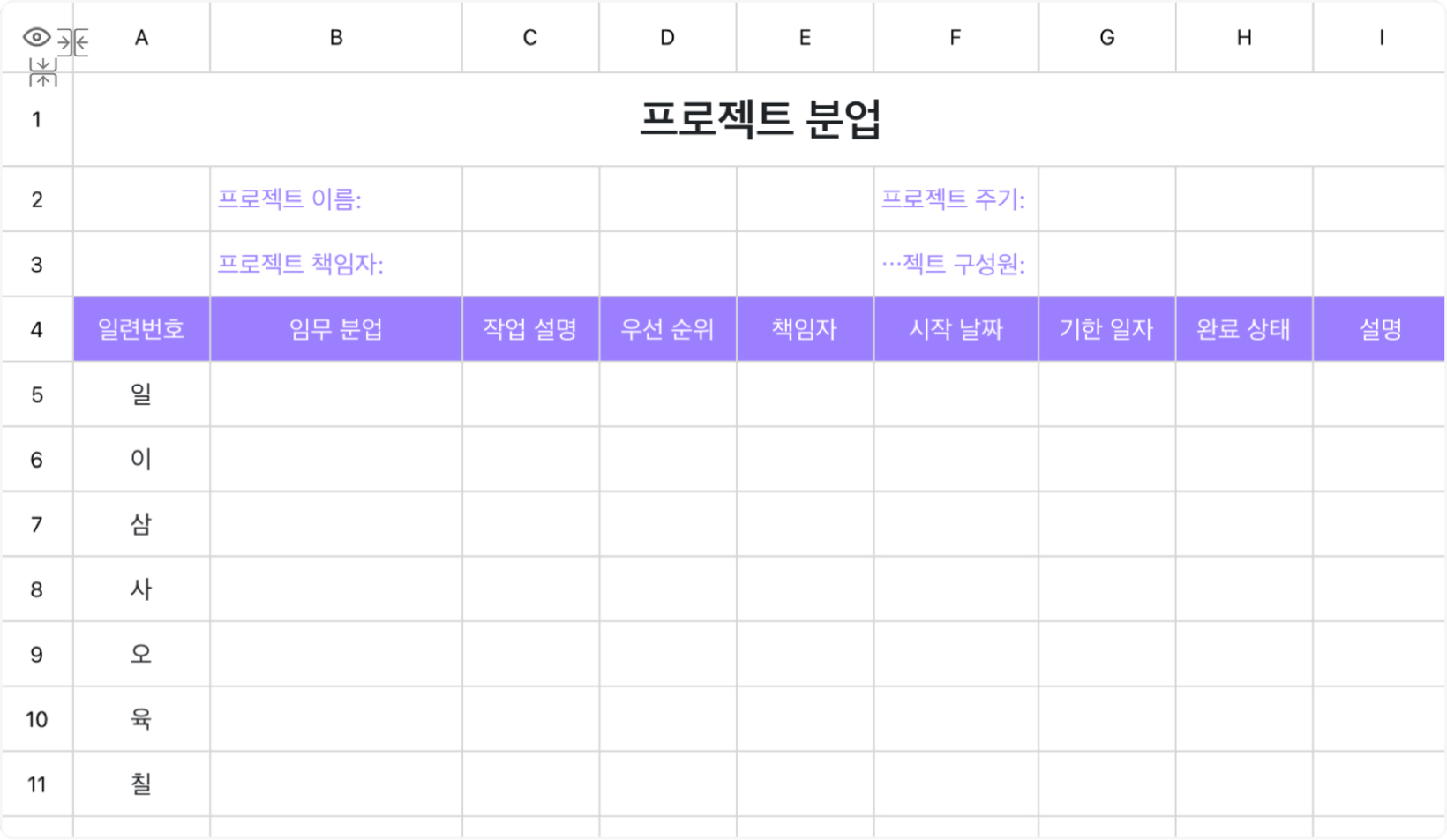 프로젝트 분업